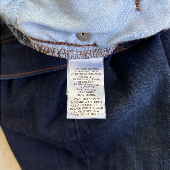 LOFT Dark Wash Skinny Jeans With Buttons at Ankles - Picture 11 of 15